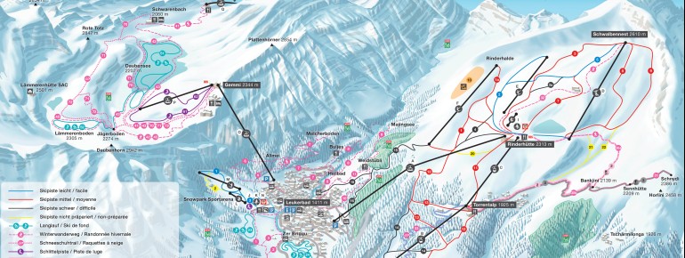 Pistenplan Leukerbad Torrent
