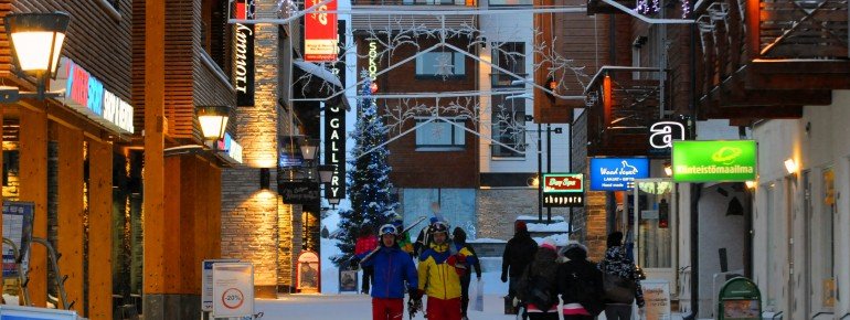 Nach dem Skifahren bietet Levy eine Vielzahl an Restaurants und Après-Ski Bars.
