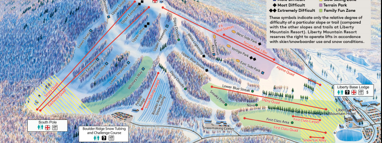 Pistenplan Liberty Mountain Resort