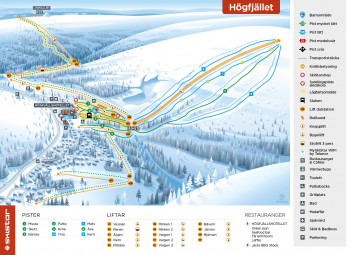 Högfjället Pistenplan