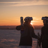 Sonnenuntergang auf der Piste