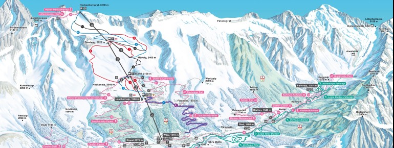 Pistenplan Lötschental – Lauchernalp