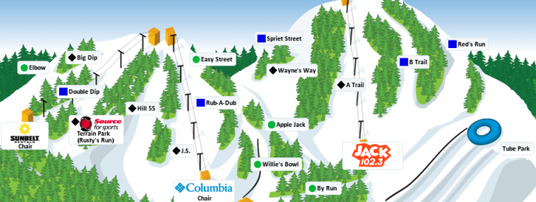 Pistenplan Boler Mountain