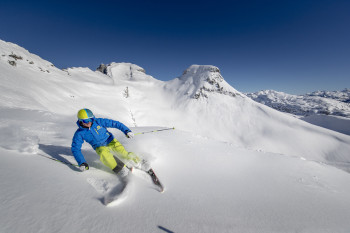 Schier unbegrenzte Freeride-Freiheit oberhalb der Baumgrenze am Loser in Altaussee.