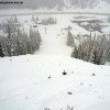 Cat’s Meow-Piste mit Blick hinab zu den Anlagen im Loveland Basin