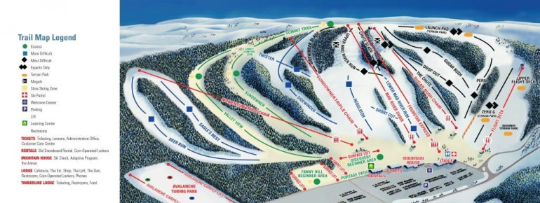 Pistenplan Mad River Mountain