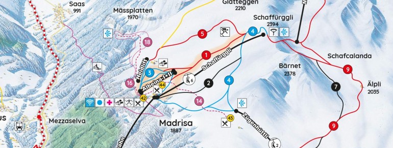 Pistenplan Madrisa Klosters