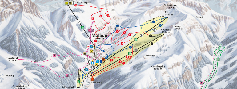 Pistenplan Malbun Triesenberg
