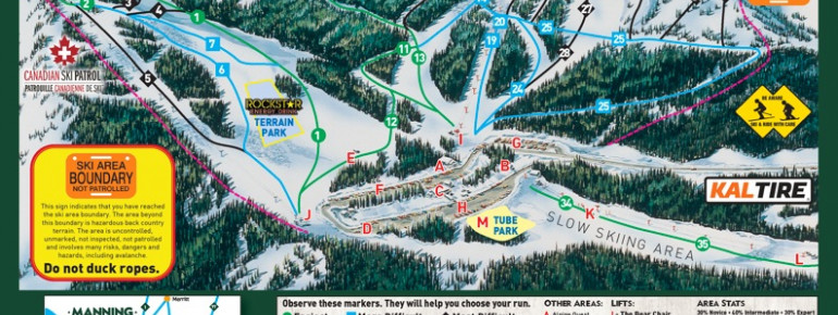 Pistenplan Manning Park Resort