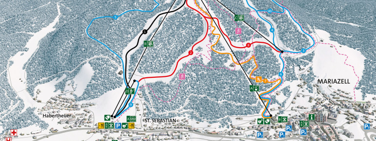 Pistenplan Mariazeller Bürgeralpe