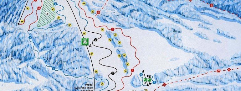 Pistenplan Meander Skipark Oravice