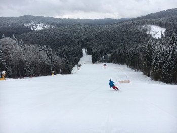 Die einzige schwarze Piste befindet sich am Kißlingerlift.