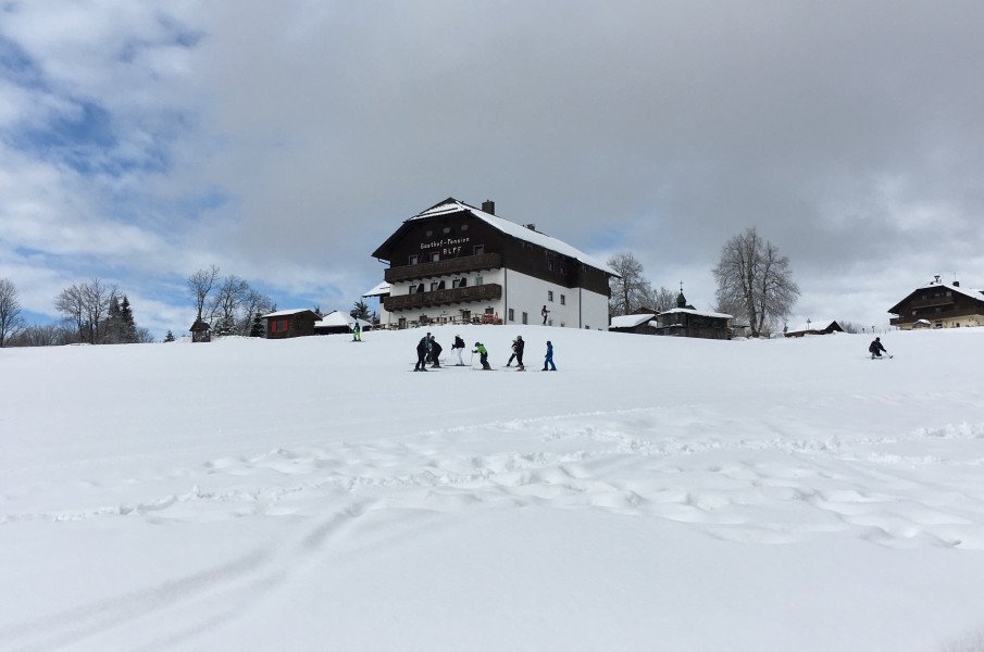 Einkehren kann man am Hang des Almwiesenlifts unter anderem im Gasthof Alpe.