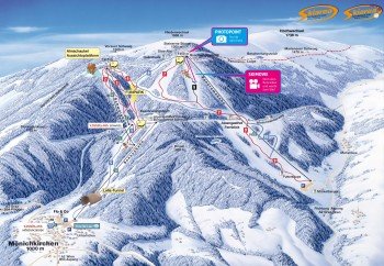 Pistenplan des Skigebiets Mönichkirchen-Mariensee