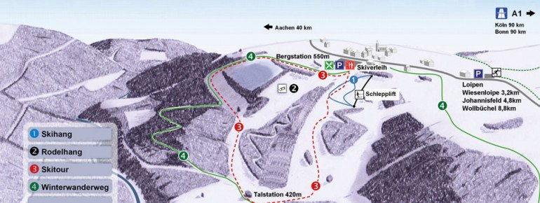 Pistenplan Monschau - Rohren