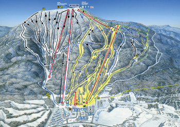 Pistenplan Mont Sainte Anne - Süd