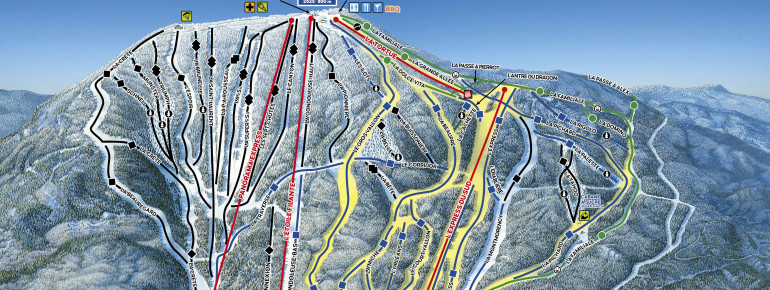Pistenplan Mont Sainte Anne - Süd