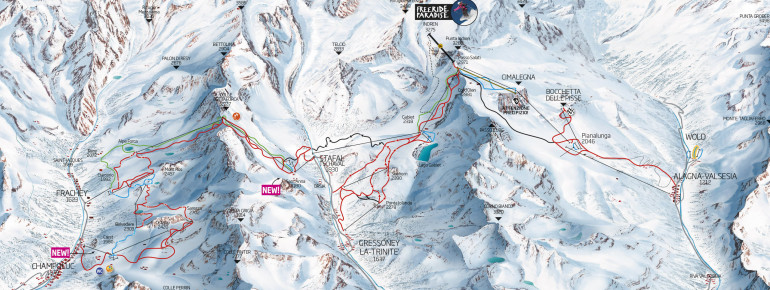 Pistenplan Monterosa Ski