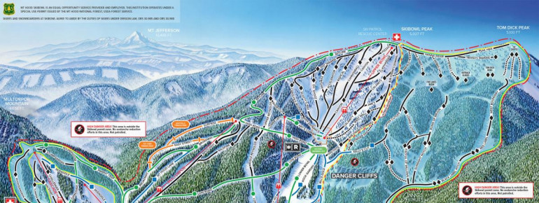 Pistenplan Mt Hood SkiBowl