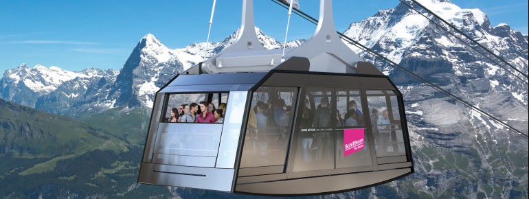 Die aktuell steilste Seilbahn der Welt mit einer Steigung von 159,4 Prozent.