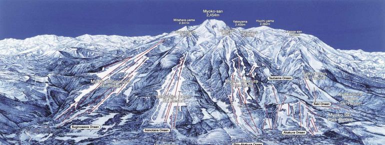 Pistenplan Myoko Kogen