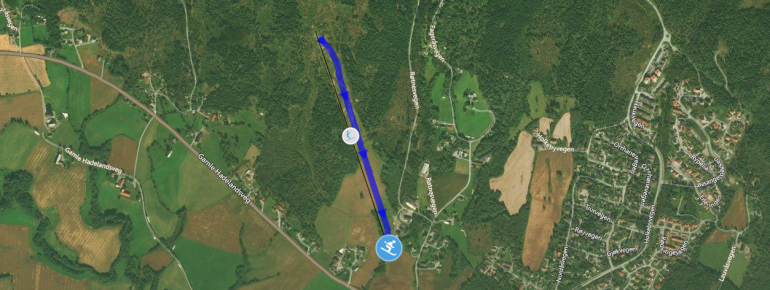 Pistenplan Nannestad Skisenter Aslia