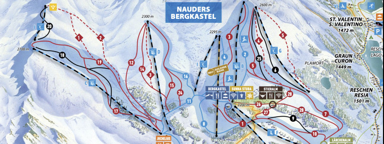 Pistenplan Nauders am Reschenpass