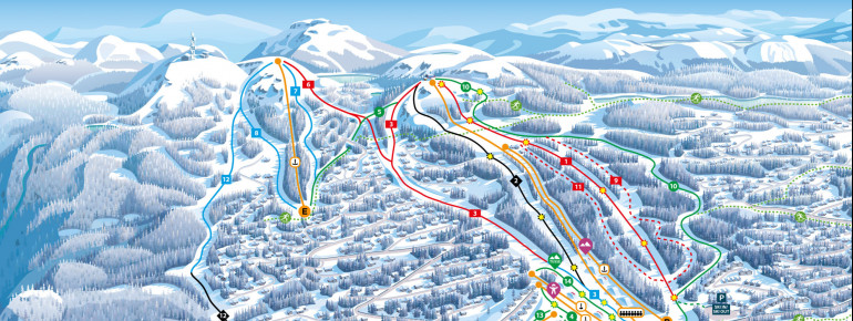 Pistenplan Nesbyen - Nesfjellet Alpin