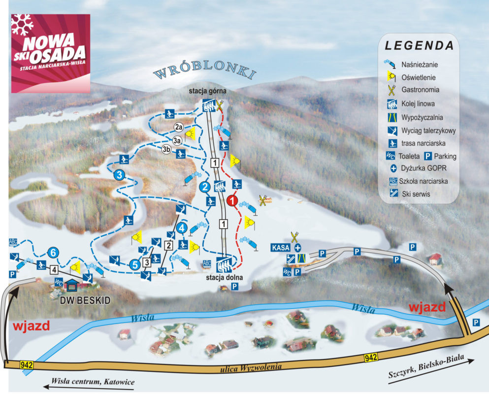 Pistenplan Nowa Osada Wisla