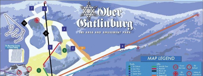 Pistenplan Ober Gatlinburg Ski Resort