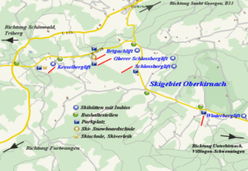 Überblick Skilifte Oberkirnach