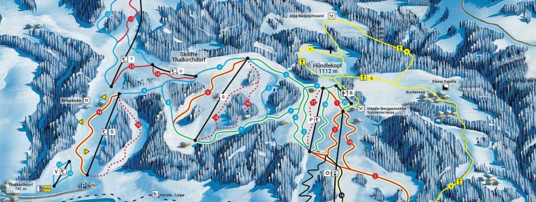 Pistenplan Oberstaufen - Hündle-Thalkirchdorf