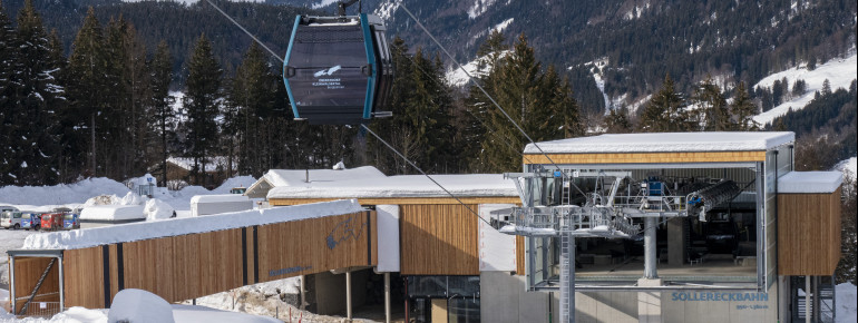 Die Talstation der neuen Söllereckbahn liegt tiefer als zuvor, direkt am Parkplatz.
