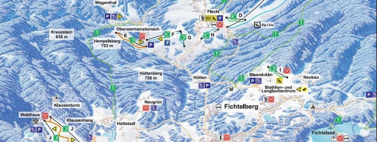 Pistenplan Skischaukel Oberwarmensteinach