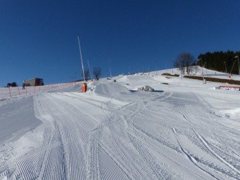Der Snowpark des Skigebiets