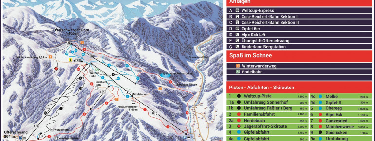 Pistenplan Ofterschwang - Gunzesried