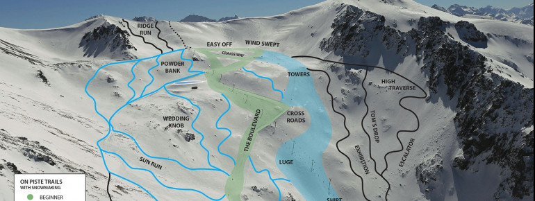 Pistenplan Ohau Snow Fields