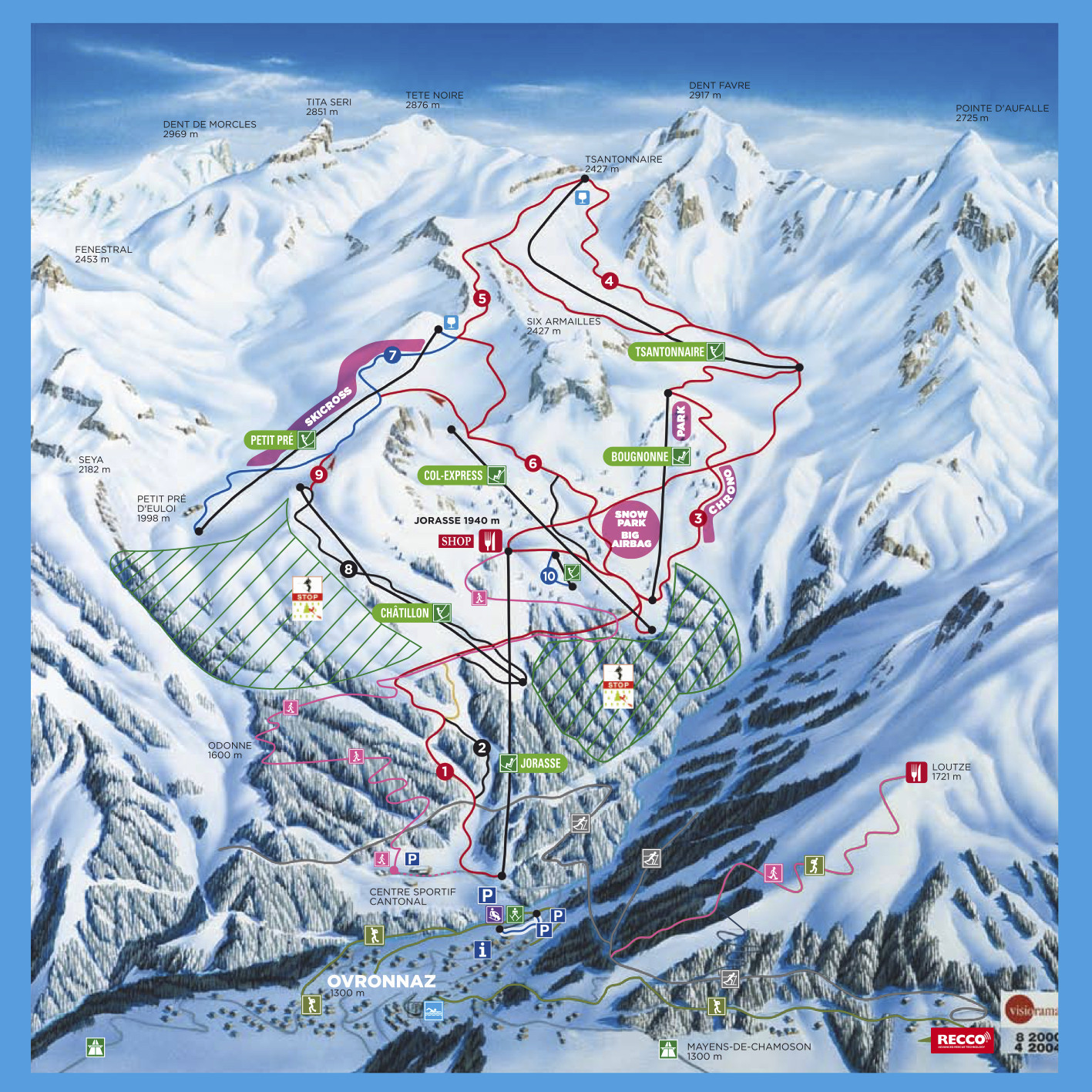 Pistenplan Ovronnaz