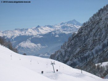 Blick auf das Wallis. Eines der schönsten Täler der Alpen.