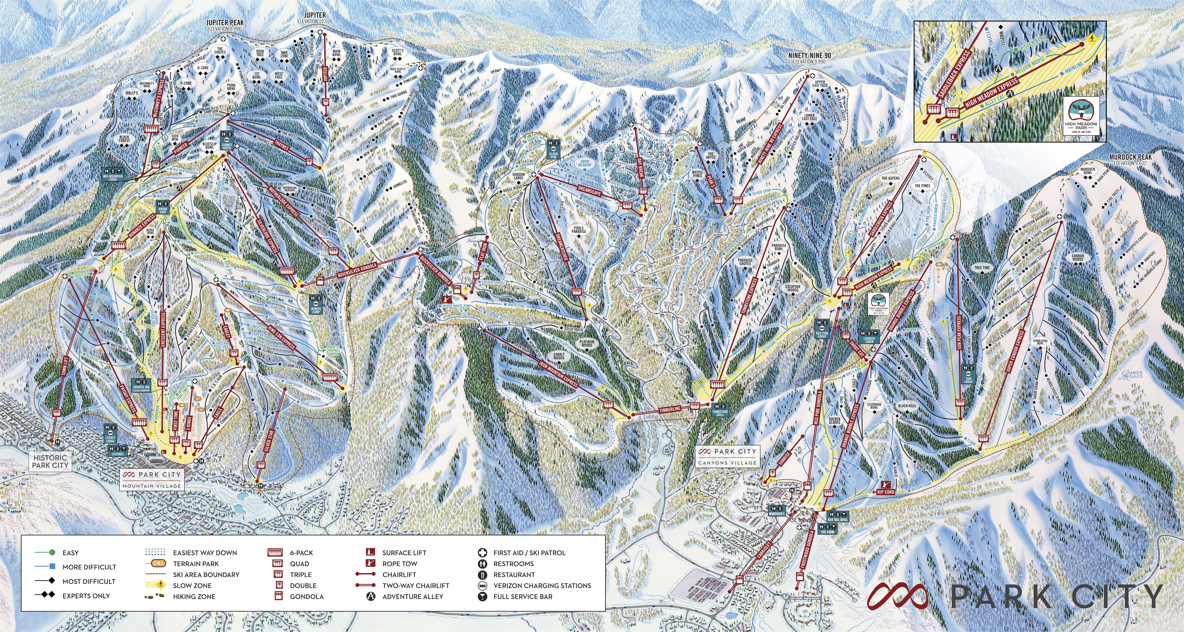 Pistenplan von Park City