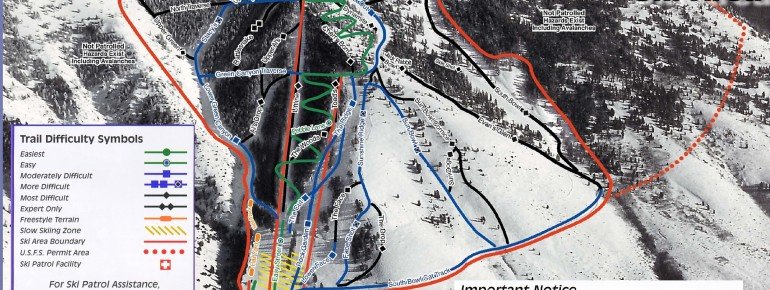 Pistenplan Pebble Creek Ski Area