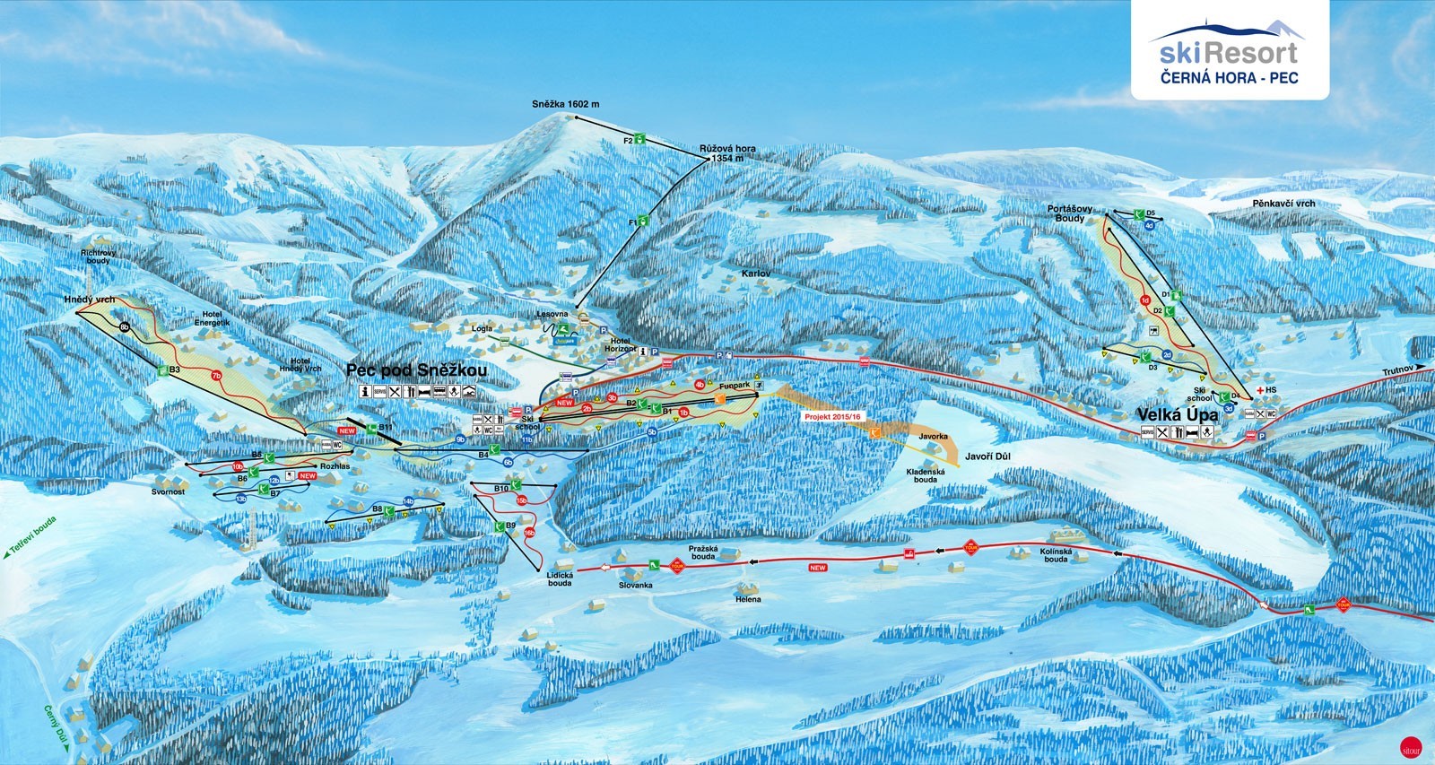 Pistenplan Pec pod Sněžkou