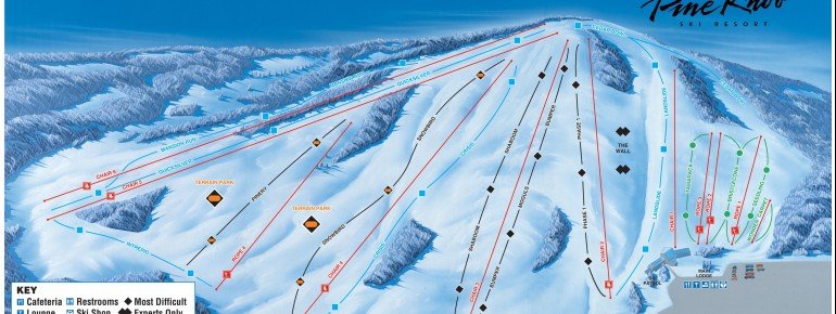 Pistenplan Pine Knob Ski Resort