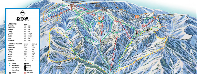 Pistenplan Powder Mountain