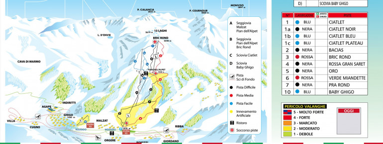 Pistenplan Prali