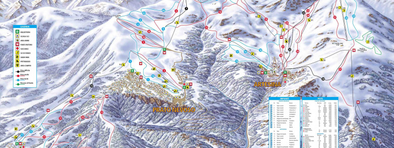 Pistenplan Mondolè Ski