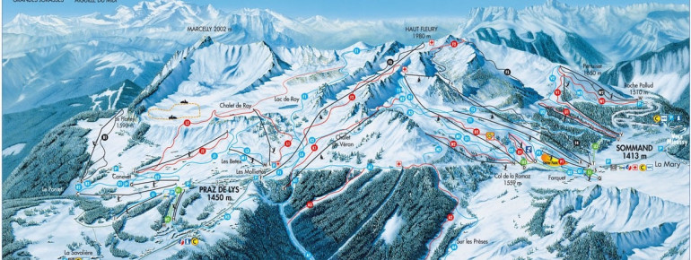 Pistenplan Praz de Lys - Sommand