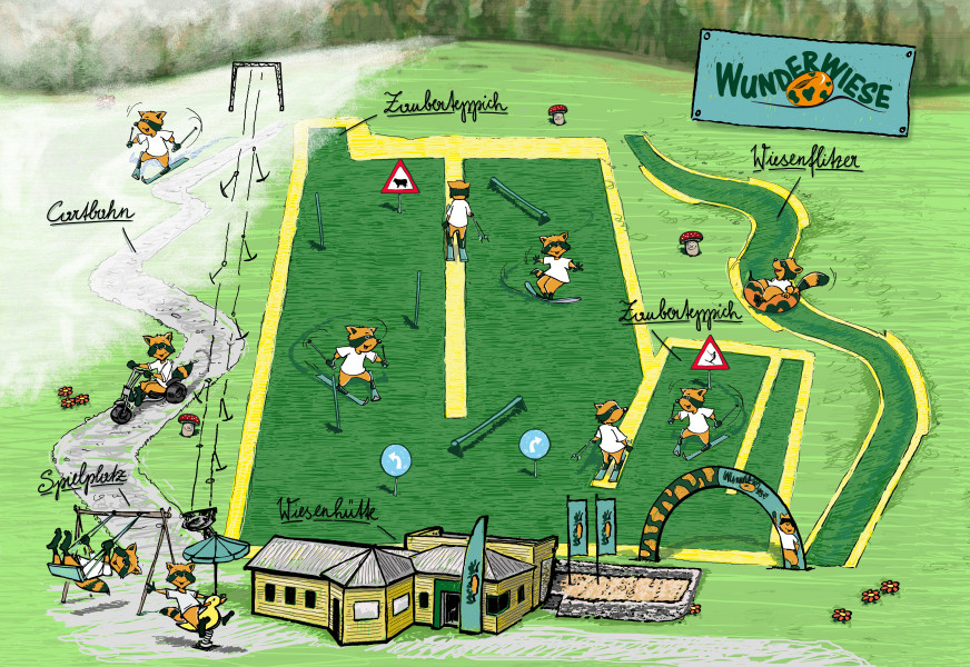 In Puchis Welt wird der Nachwuchs spielerisch ans Skifahren herangeführt.