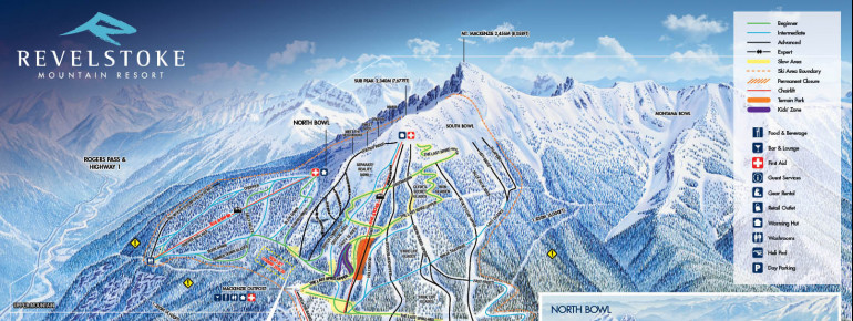 Pistenplan Revelstoke Mountain Resort