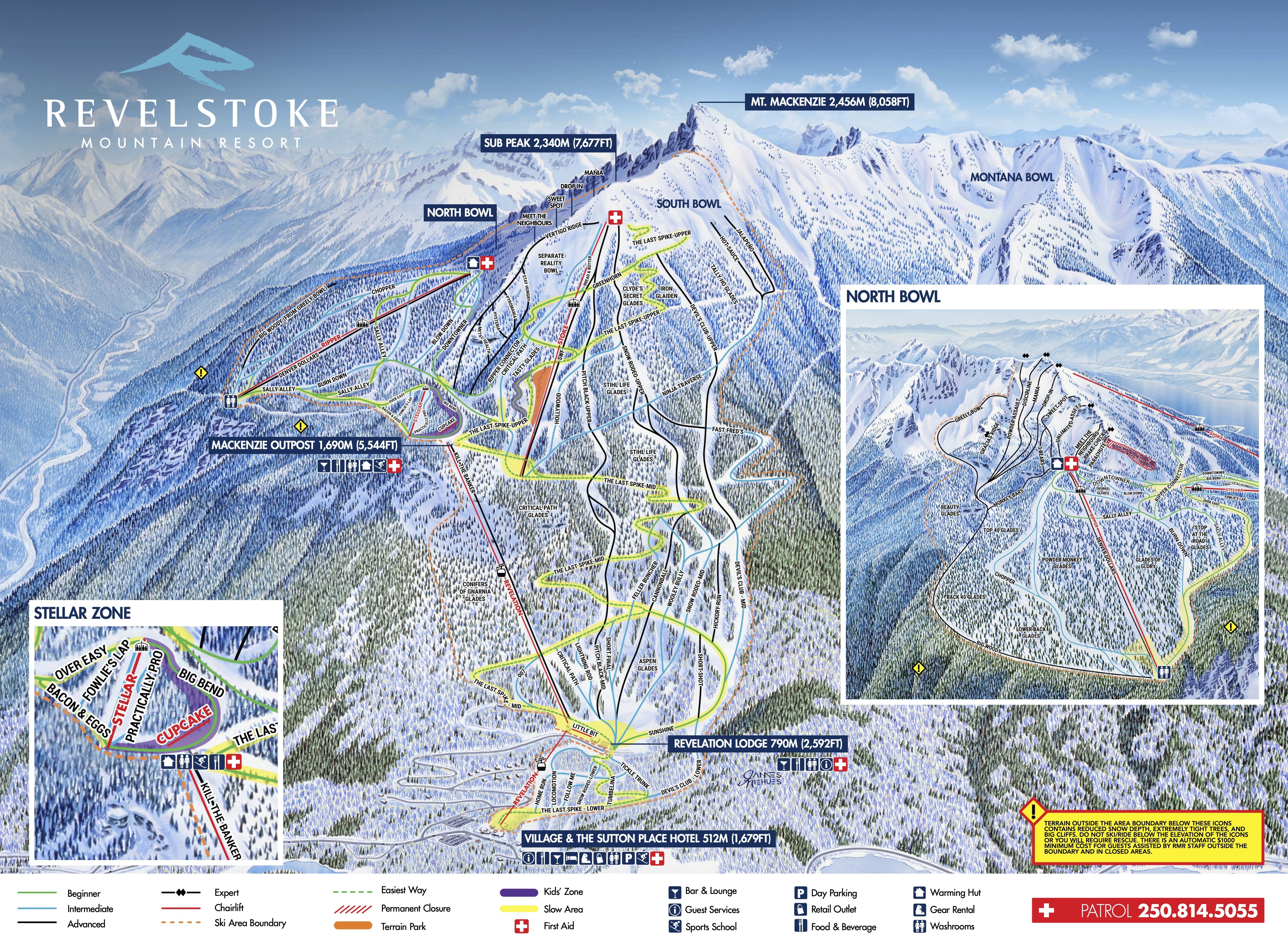 Pistenplan von Revelstoke Mountain Resort